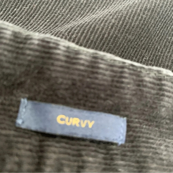 Talbots Corduroy Pants Woman Size 18‎  Curvy Black Straight Leg Pockets Stretch - Picture 8 of 12